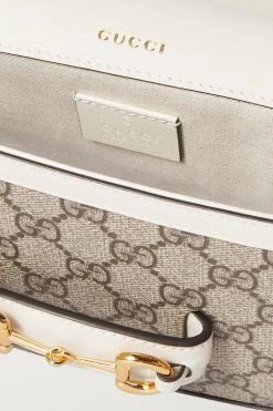 GUCCI Horsebit 1955 Mini Schultertasche Aus Beschichtetem Canvas Mit Print Und Lederbesätzen ,Weiß -Offizielle GUCCI Website w920 q60 2902