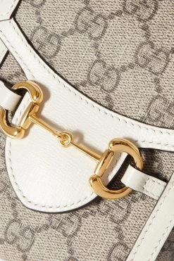 GUCCI Horsebit 1955 Beutel Aus Bedrucktem Beschichtetem Canvas Mit Lederbesätzen ,Weiß -Offizielle GUCCI Website w920 q60 2915