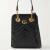 GUCCI GG Marmont 2.0 Schultertasche Aus Gestepptem Leder ,Schwarz