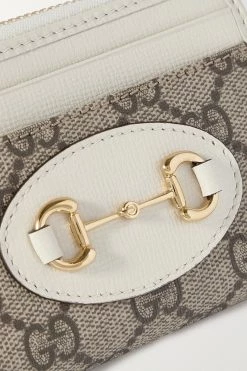 GUCCI Horsebit 1955 Kleines Portemonnaie Aus Beschichtetem Canvas Mit Print Und Lederbesätzen ,Weiß -Offizielle GUCCI Website w920 q60 2920