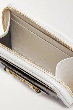 GUCCI Horsebit 1955 Kleines Portemonnaie Aus Beschichtetem Canvas Mit Print Und Lederbesätzen ,Weiß -Offizielle GUCCI Website w920 q60 2921
