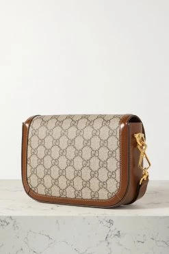 GUCCI Horsebit 1955 Mini Schultertasche Aus Beschichtetem Canvas Mit Print Und Lederbesätzen ,Braun -Offizielle GUCCI Website w920 q60 2927