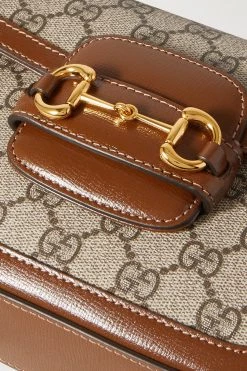 GUCCI Horsebit 1955 Mini Schultertasche Aus Beschichtetem Canvas Mit Print Und Lederbesätzen ,Braun -Offizielle GUCCI Website w920 q60 2928