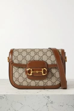 GUCCI Horsebit 1955 Mini Schultertasche Aus Beschichtetem Canvas Mit Print Und Lederbesätzen ,Braun -Offizielle GUCCI Website w920 q60 2931