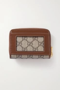 GUCCI Horsebit 1955 Kleines Portemonnaie Aus Beschichtetem Canvas Mit Print Und Lederbesätzen ,Braun -Offizielle GUCCI Website w920 q60 2939