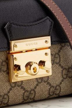 GUCCI Padlock Tote Aus Leder Und Beschichtetem Canvas Mit Print ,Schwarz -Offizielle GUCCI Website w920 q60 2950