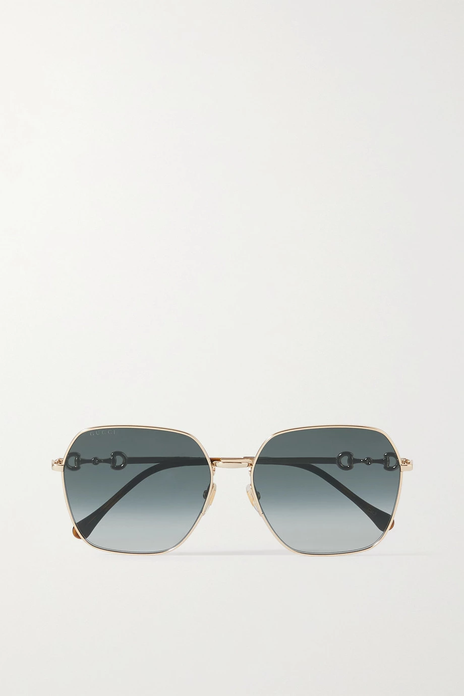 GUCCI EYEWEAR Goldfarbene Sonnenbrille Mit Eckigem Rahmen 1 GUCCI EYEWEAR Goldfarbene Sonnenbrille Mit Eckigem Rahmen