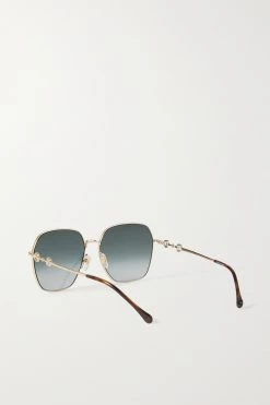 GUCCI EYEWEAR Goldfarbene Sonnenbrille Mit Eckigem Rahmen 5 GUCCI EYEWEAR Goldfarbene Sonnenbrille Mit Eckigem Rahmen -Offizielle GUCCI Website w920 q60 2959