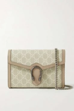 GUCCI Dionysus Schultertasche Aus Beschichtetem Canvas Mit Print ,Beige