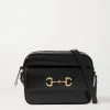 GUCCI Horsebit 1955 Kleine Schultertasche Aus Strukturiertem Leder ,Schwarz