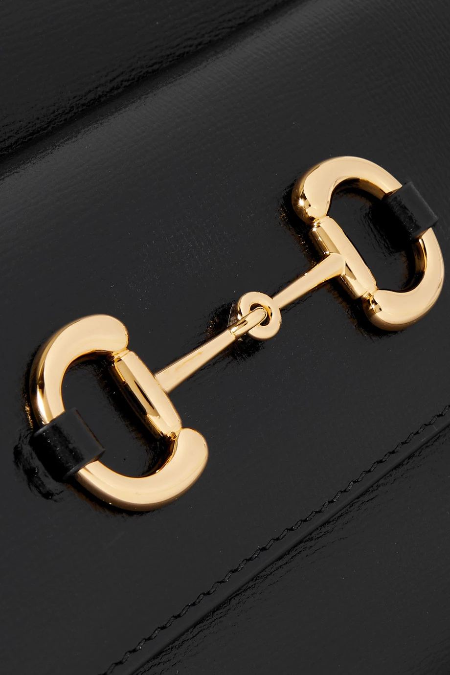 GUCCI Horsebit 1955 Kleine Schultertasche Aus Strukturiertem Leder ,Schwarz 4 GUCCI Horsebit 1955 Kleine Schultertasche Aus Strukturiertem Leder ,Schwarz – Bild 4