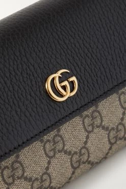 GUCCI + NET SUSTAIN GG Marmont Petite Schultertasche Aus Strukturiertem Leder Und Beschichtetem Canvas Mit Print ,Schwarz -Offizielle GUCCI Website w920 q60 3015