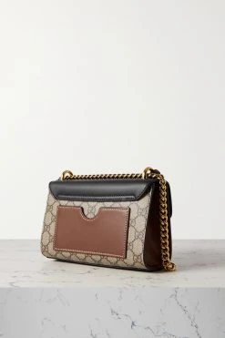 GUCCI Padlock Schultertasche Aus Leder Und Beschichtetem Canvas Mit Print ,Schwarz -Offizielle GUCCI Website w920 q60 3024