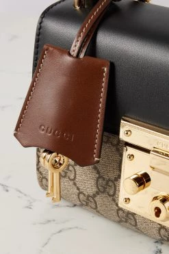 GUCCI Padlock Schultertasche Aus Leder Und Beschichtetem Canvas Mit Print ,Schwarz -Offizielle GUCCI Website w920 q60 3025