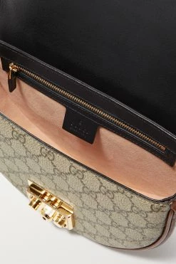 GUCCI Padlock Kleine Schultertasche Aus Beschichtetem Canvas Mit Print Und Lederbesätzen ,Braun -Offizielle GUCCI Website w920 q60 3032