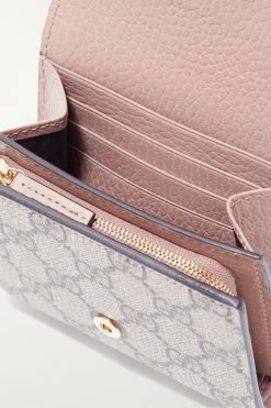 GUCCI + NET SUSTAIN GG Marmont Petite Mittelgroßes Portemonnaie Aus Strukturiertem Leder Und Bedrucktem Beschichtetem Canvas ,Pink -Offizielle GUCCI Website w920 q60 3037