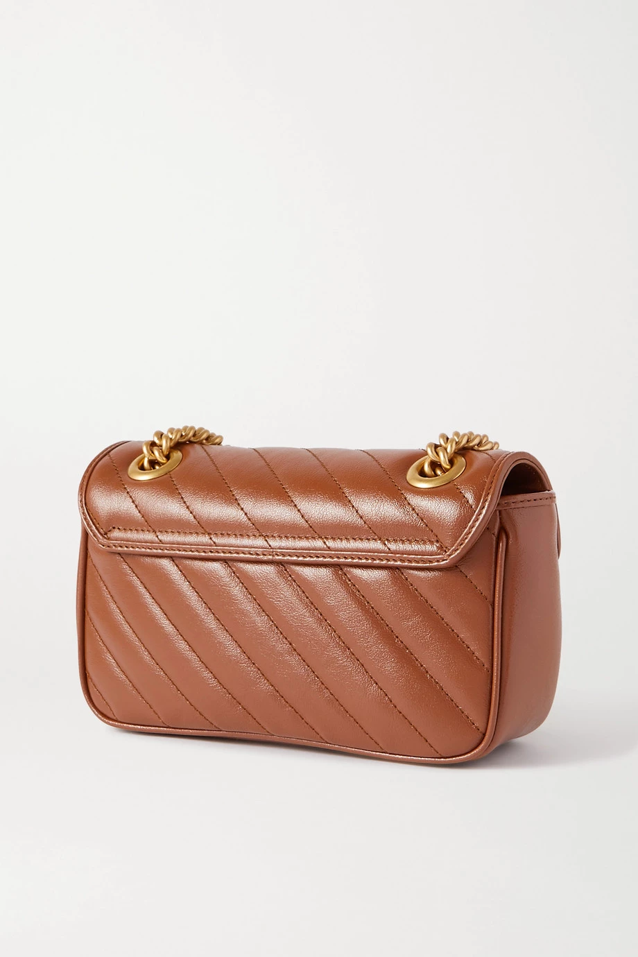 GUCCI GG Marmont Mini Schultertasche Aus Gestepptem Leder ,Braun 3 GUCCI GG Marmont Mini Schultertasche Aus Gestepptem Leder ,Braun – Bild 3