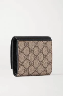GUCCI + NET SUSTAIN GG Marmont Petite Mittelgroßes Portemonnaie Aus Strukturiertem Leder Und Bedrucktem Beschichtetem Canvas ,Schwarz -Offizielle GUCCI Website w920 q60 3053