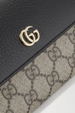 GUCCI + NET SUSTAIN GG Marmont Petite Portemonnaie Aus Strukturiertem Leder Und Beschichtetem Canvas Mit Print ,Schwarz -Offizielle GUCCI Website w920 q60 3058