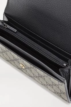 GUCCI + NET SUSTAIN GG Marmont Petite Portemonnaie Aus Strukturiertem Leder Und Beschichtetem Canvas Mit Print ,Schwarz -Offizielle GUCCI Website w920 q60 3059