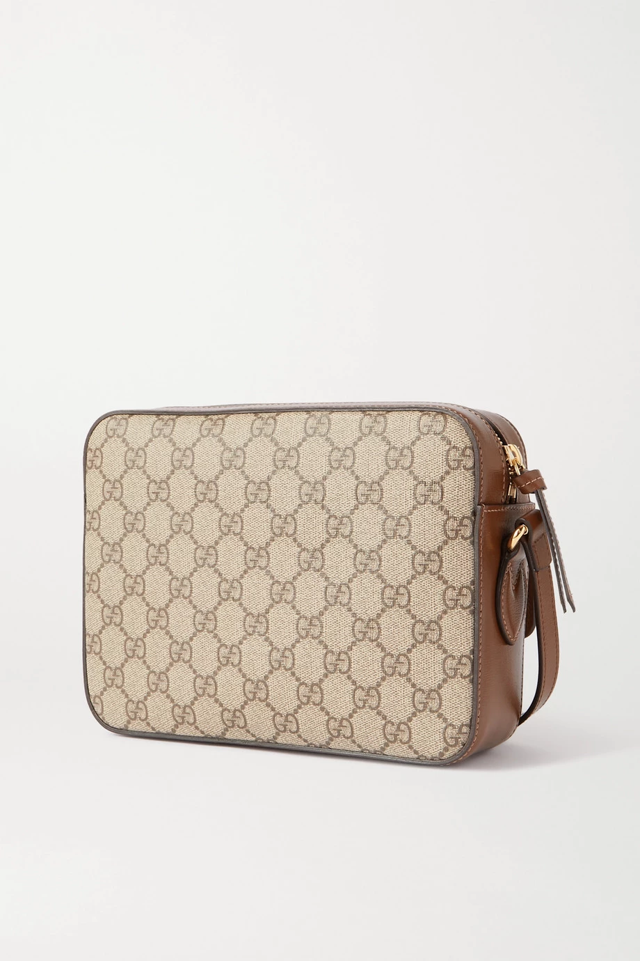 GUCCI Horsebit 1955 Kleine Bedruckte Schultertasche Aus Beschichtetem Canvas Mit Lederbesätzen ,Braun 3 GUCCI Horsebit 1955 Kleine Bedruckte Schultertasche Aus Beschichtetem Canvas Mit Lederbesätzen ,Braun – Bild 3