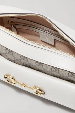 GUCCI Horsebit 1955 Kleine Schultertasche Aus Beschichtetem Canvas Mit Lederbesätzen Und Print ,Elfenbein -Offizielle GUCCI Website w920 q60 3069