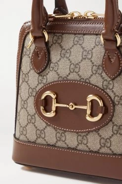 GUCCI Horsebit 1955 Mini Tote Aus Beschichtetem Canvas Mit Print Und Lederbesätzen ,Beige -Offizielle GUCCI Website w920 q60 3078