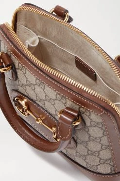 GUCCI Horsebit 1955 Mini Tote Aus Beschichtetem Canvas Mit Print Und Lederbesätzen ,Beige -Offizielle GUCCI Website w920 q60 3079