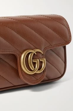 GUCCI GG Marmont Super Mini Schultertasche Aus Gestepptem Leder ,Braun -Offizielle GUCCI Website w920 q60 3084