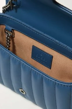 GUCCI GG Marmont Super Mini Schultertasche Aus Gestepptem Leder ,Blau -Offizielle GUCCI Website w920 q60 309
