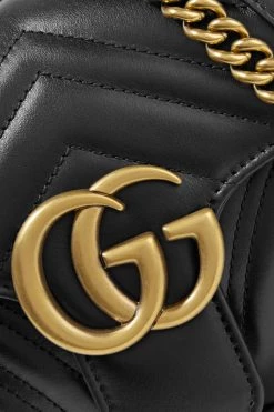 GUCCI GG Marmont Kleine Schultertasche Aus Gestepptem Leder ,Schwarz -Offizielle GUCCI Website w920 q60 3104
