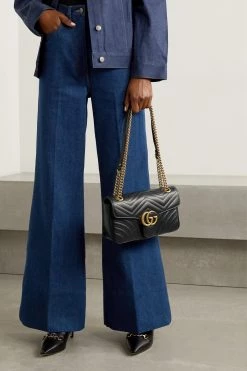 GUCCI GG Marmont Kleine Schultertasche Aus Gestepptem Leder ,Schwarz -Offizielle GUCCI Website w920 q60 3106