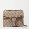 GUCCI Dionysus Mini Schultertasche Aus Beschichtetem Canvas Und Veloursleder Mit Print ,Beige