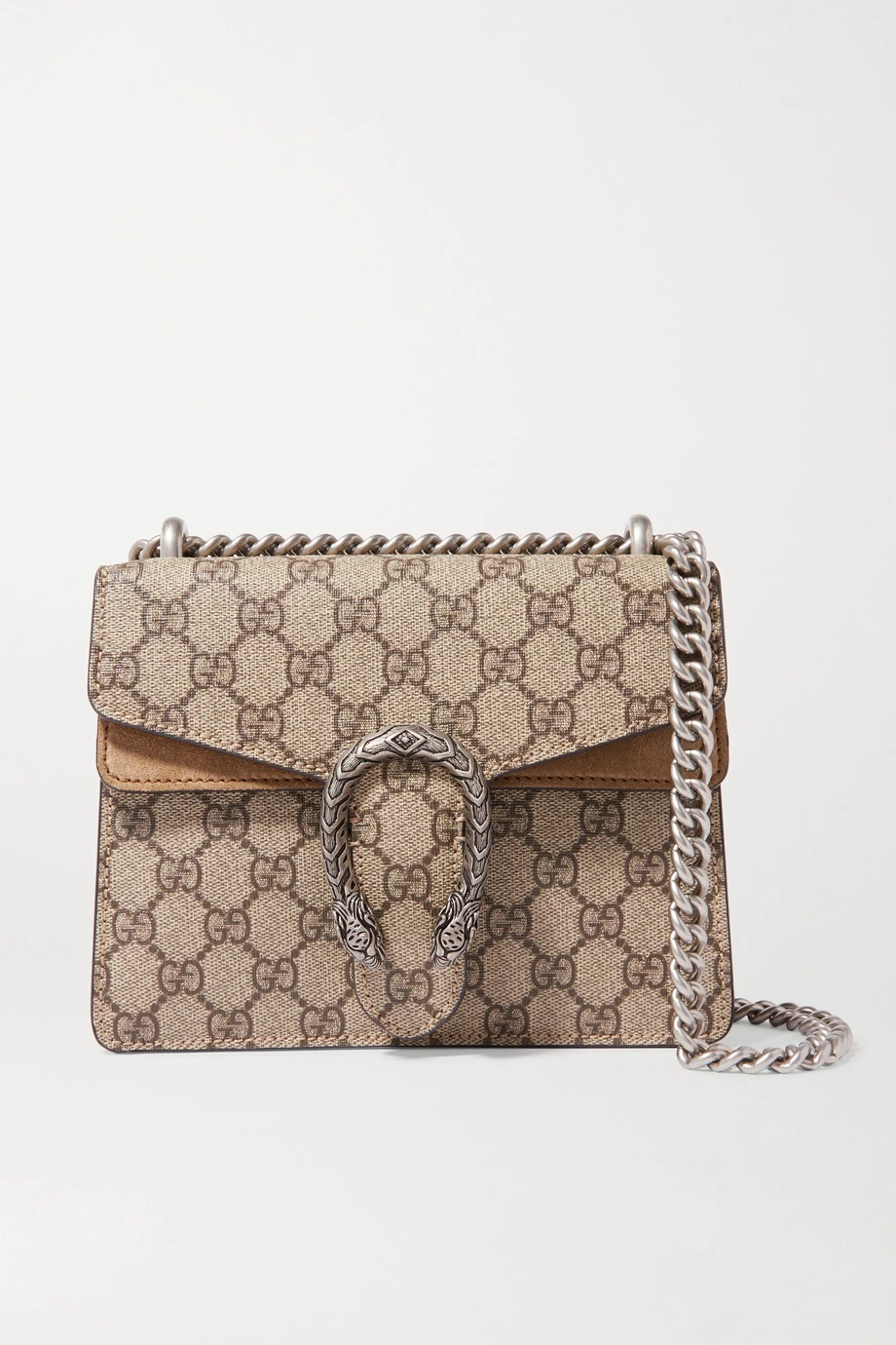 GUCCI Dionysus Mini Schultertasche Aus Beschichtetem Canvas Und Veloursleder Mit Print ,Beige 1 GUCCI Dionysus Mini Schultertasche Aus Beschichtetem Canvas Und Veloursleder Mit Print ,Beige