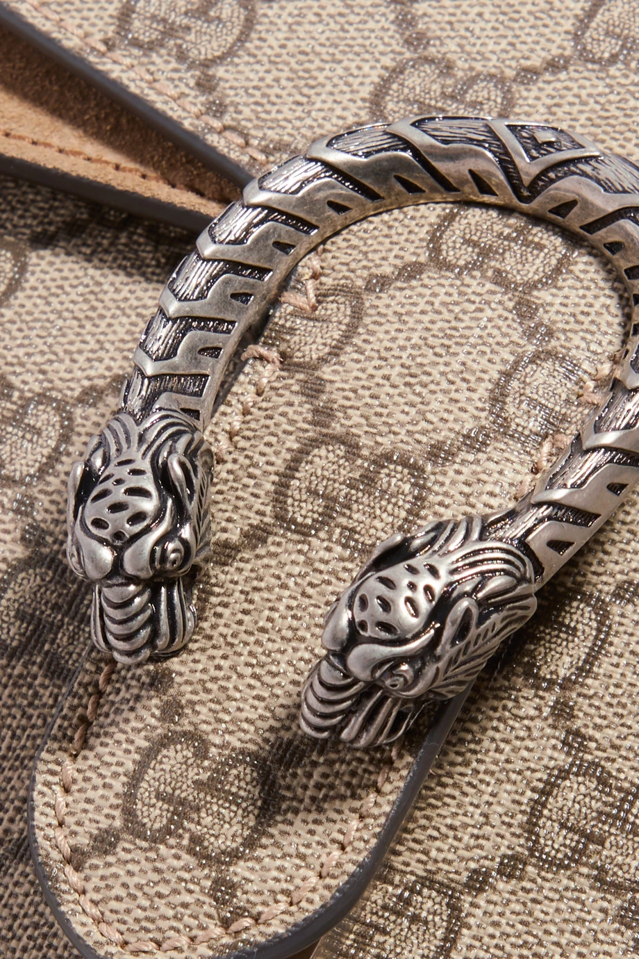 GUCCI Dionysus Mini Schultertasche Aus Beschichtetem Canvas Und Veloursleder Mit Print ,Beige 4 GUCCI Dionysus Mini Schultertasche Aus Beschichtetem Canvas Und Veloursleder Mit Print ,Beige – Bild 4