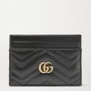 GUCCI GG Marmont Kartenetui Aus Gestepptem Leder ,Schwarz