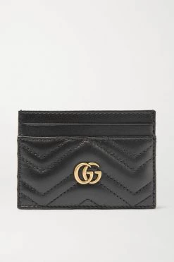 GUCCI GG Marmont Kartenetui Aus Gestepptem Leder ,Schwarz