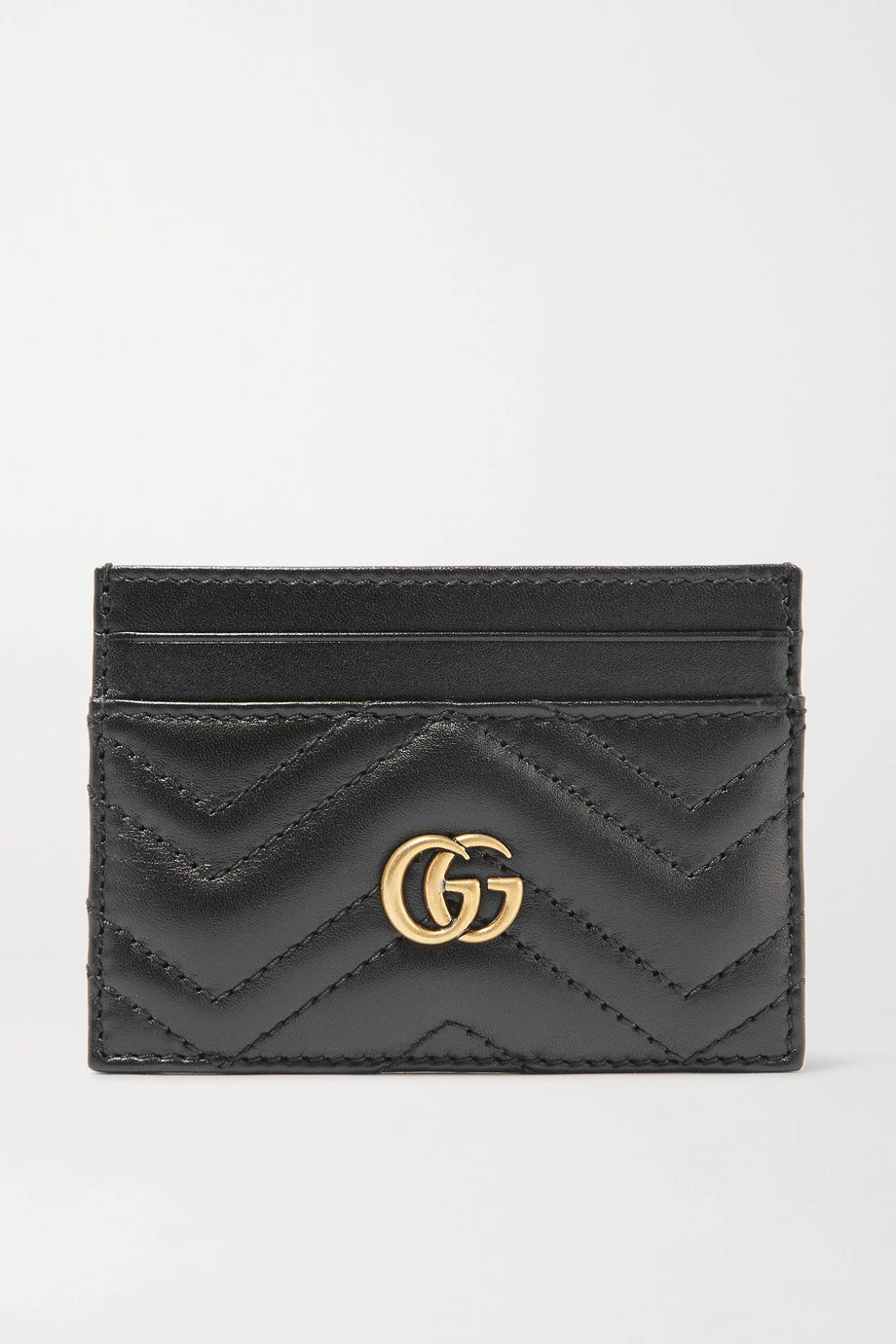 GUCCI GG Marmont Kartenetui Aus Gestepptem Leder ,Schwarz 1 GUCCI GG Marmont Kartenetui Aus Gestepptem Leder ,Schwarz