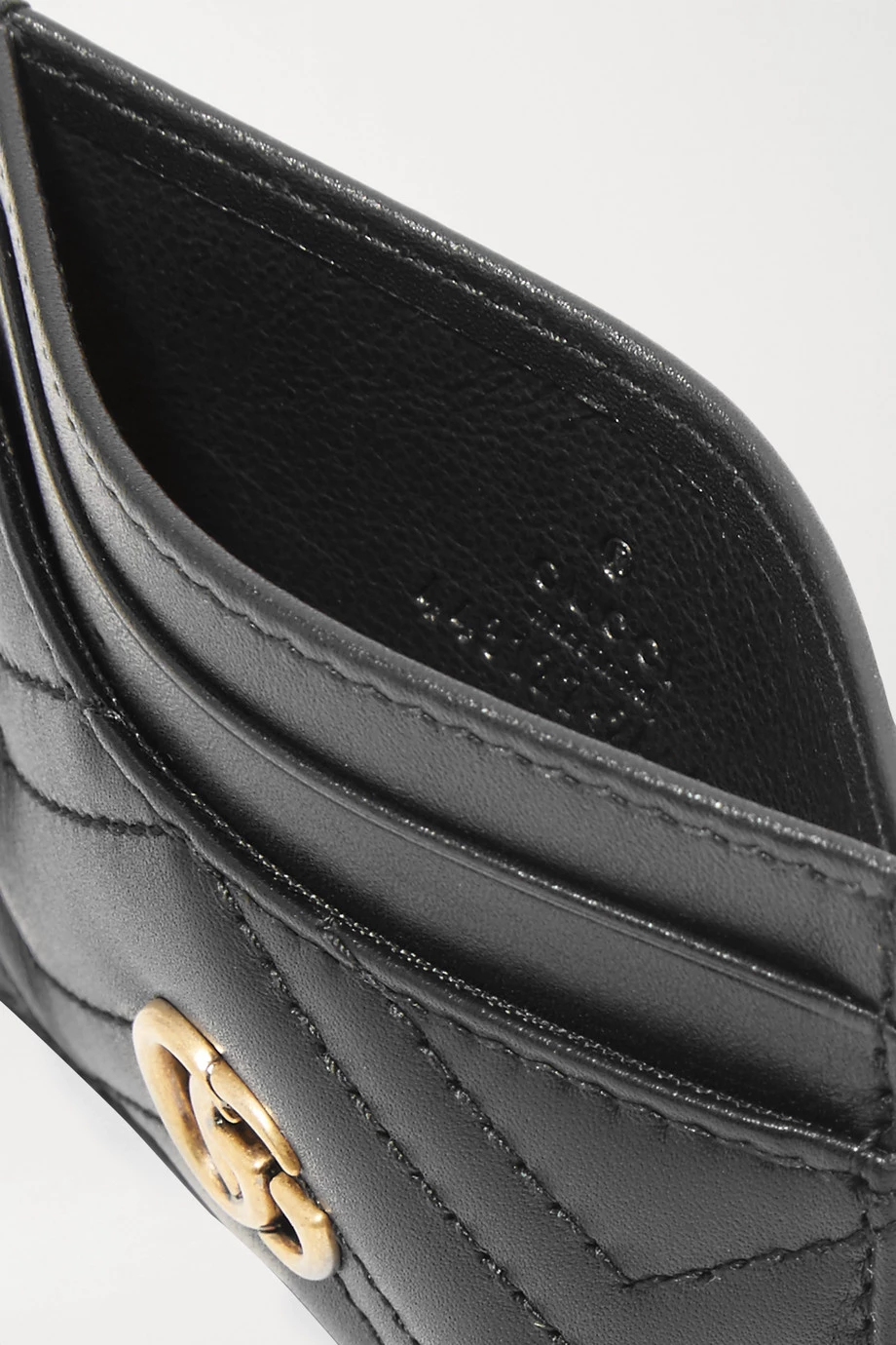 GUCCI GG Marmont Kartenetui Aus Gestepptem Leder ,Schwarz 2 GUCCI GG Marmont Kartenetui Aus Gestepptem Leder ,Schwarz – Bild 2