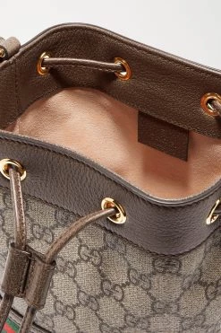 GUCCI Ophidia Mini Beuteltasche Aus Beschichtetem Canvas Mit Print Und Besatz Aus Strukturiertem Leder ,Braun -Offizielle GUCCI Website w920 q60 3163