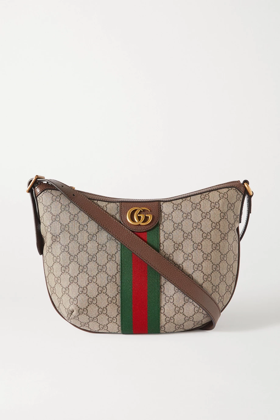 GUCCI Ophidia Bedruckte Schultertasche Aus Beschichtetem Canvas Mit Besätzen Aus Strukturiertem Leder ,Beige 1 GUCCI Ophidia Bedruckte Schultertasche Aus Beschichtetem Canvas Mit Besätzen Aus Strukturiertem Leder ,Beige