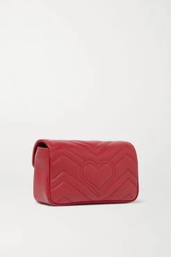GUCCI GG Marmont Super Mini Schultertasche Aus Gestepptem Leder ,Rot -Offizielle GUCCI Website w920 q60 3174