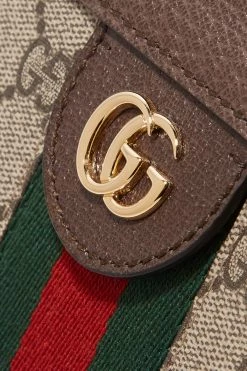GUCCI Ophidia Bedruckte Schultertasche Aus Beschichtetem Canvas Mit Besätzen Aus Strukturiertem Leder ,Braun -Offizielle GUCCI Website w920 q60 3180
