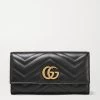 GUCCI GG Marmont Portemonnaie Aus Gestepptem Leder ,Schwarz