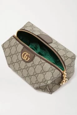 GUCCI Ophidia Mittelgroße Kosmetiktasche Aus Beschichtetem Canvas Mit Print Und Details Aus Strukturiertem Leder ,Beige -Offizielle GUCCI Website w920 q60 3240