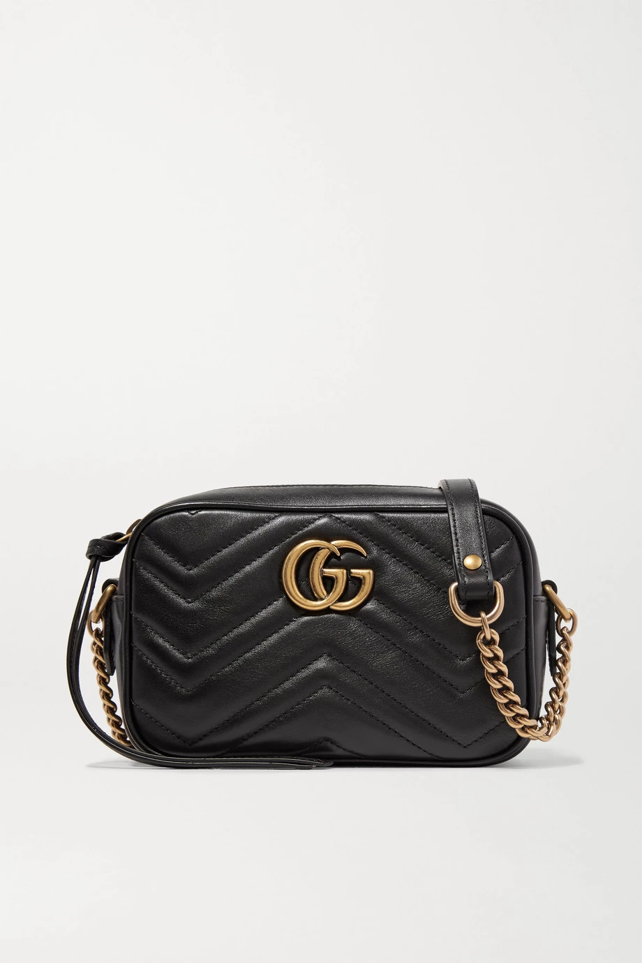 GUCCI GG Marmont Camera Mini Schultertasche Aus Gestepptem Leder ,Schwarz 1 GUCCI GG Marmont Camera Mini Schultertasche Aus Gestepptem Leder ,Schwarz