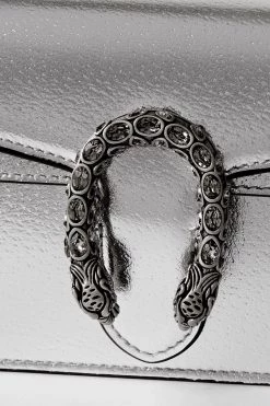 GUCCI Dionysus Super Mini Schultertasche Aus Metallic-Leder ,Silber -Offizielle GUCCI Website w920 q60 3277