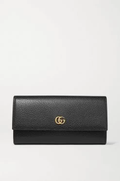 Offizielle GUCCI Website 38 GUCCI + NET SUSTAIN Portemonnaie Aus Strukturiertem Leder ,Schwarz