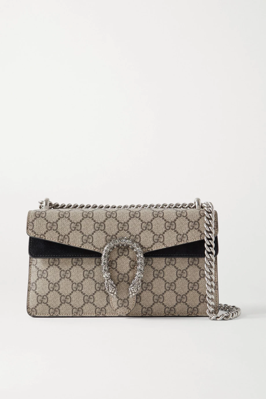 GUCCI Dionysus Kleine Schultertasche Aus Beschichtetem Canvas Mit Print Und Veloursleder ,Beige 1 GUCCI Dionysus Kleine Schultertasche Aus Beschichtetem Canvas Mit Print Und Veloursleder ,Beige