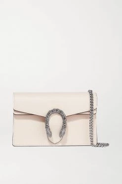 Offizielle GUCCI Website 30 GUCCI + NET SUSTAIN Dionysus Super Mini Schultertasche Aus Strukturiertem Leder ,Weiß